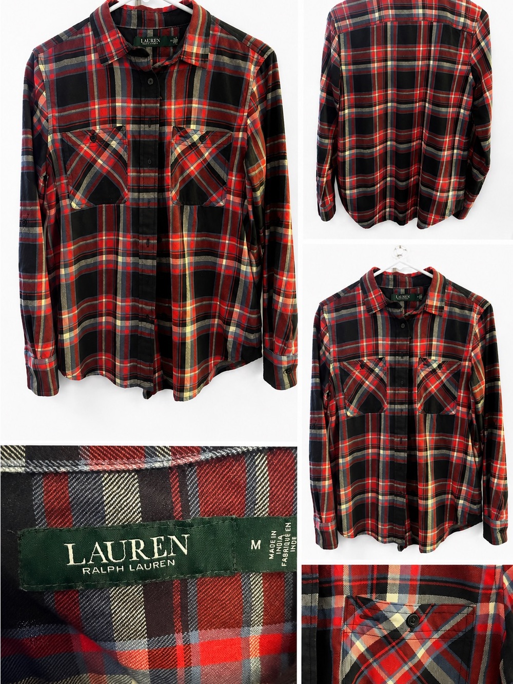 Lauren Ralph Lauren Plaid Button-Down Shirt – Size Medium
